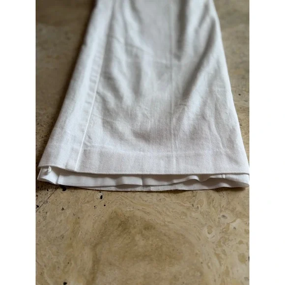 White House Black Market White Horsebit Detail Flare Leg Trousers Pants 6 - Picture 5 of 6